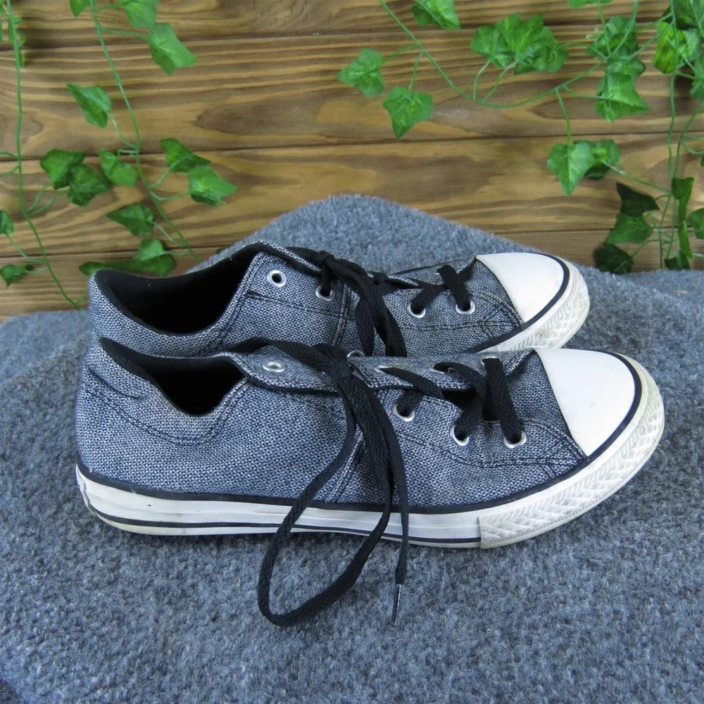 Converse Sneaker All Star Low Top Boys Y 4 Medium Athletic Gray‎ Fabric Lace Up